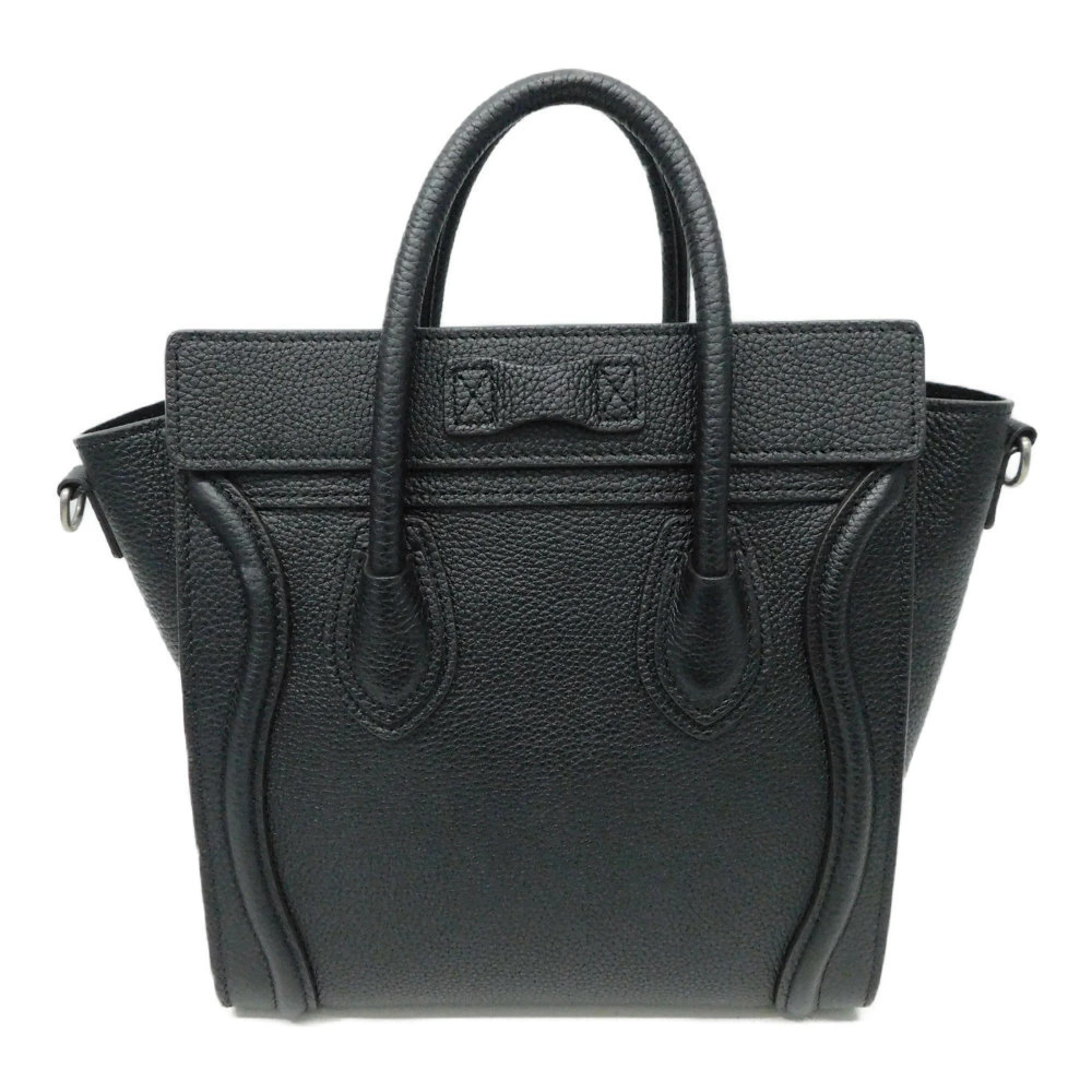 Celine Black Luggage 2way Shoulder Shopper Bag Black